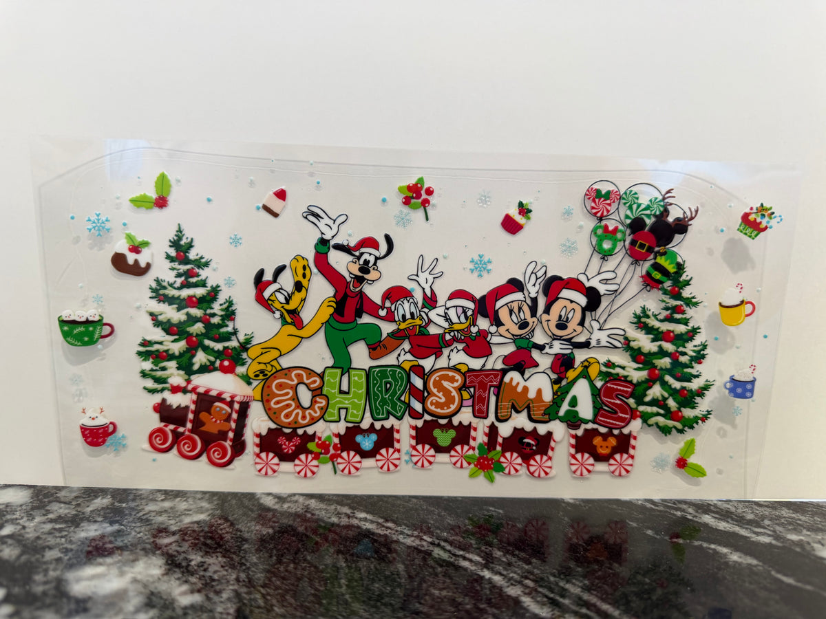 Christmas mouse & friends | 16oz UV DTF wrap