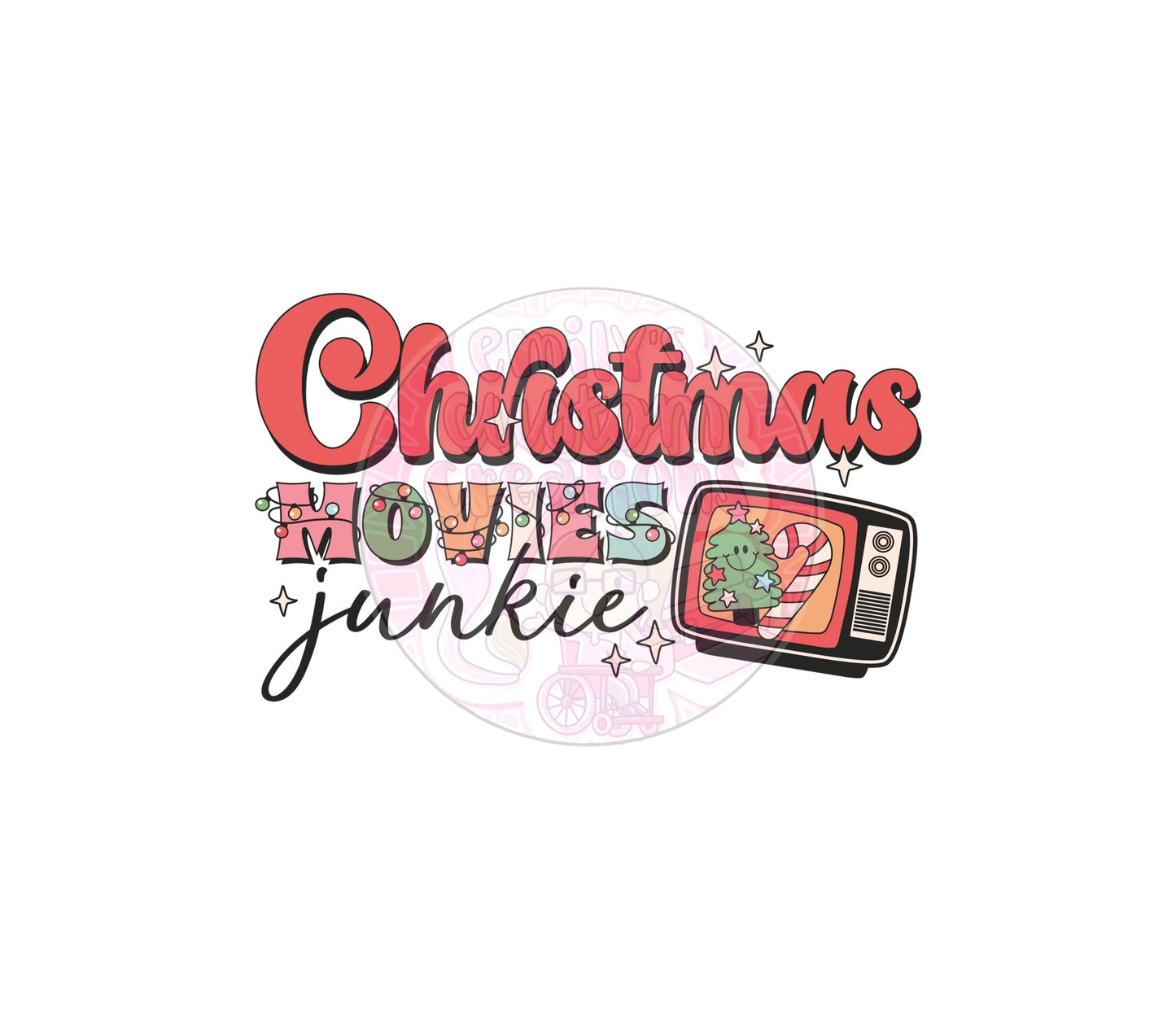 Christmas movie junkie | 20oz tumbler wrap | DIGITAL DOWNLOAD