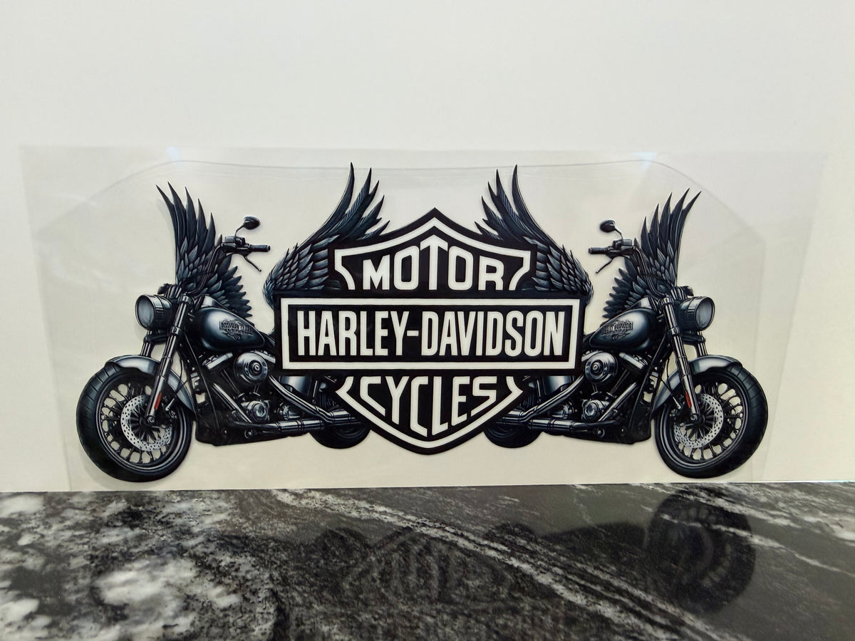 Motorcycle brand black | 16oz UV DTF wrap