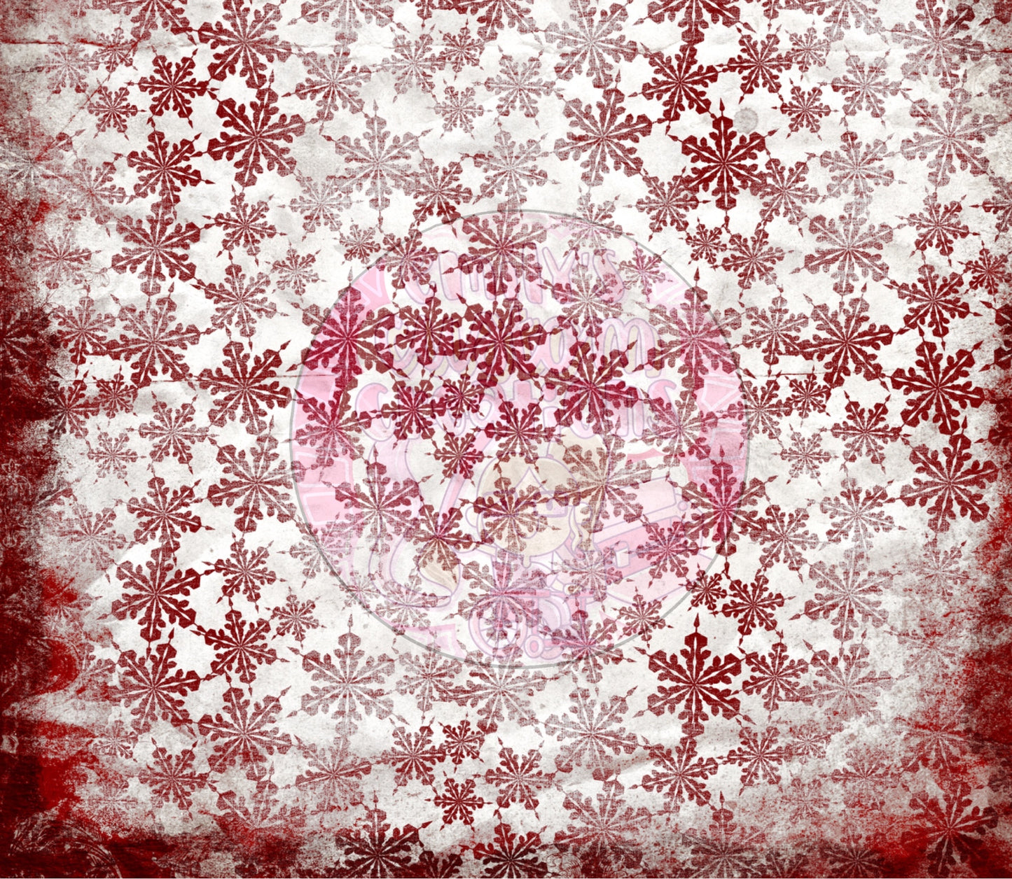Red snowflake scene | 20oz tumbler wrap | DIGITAL DOWNLOAD
