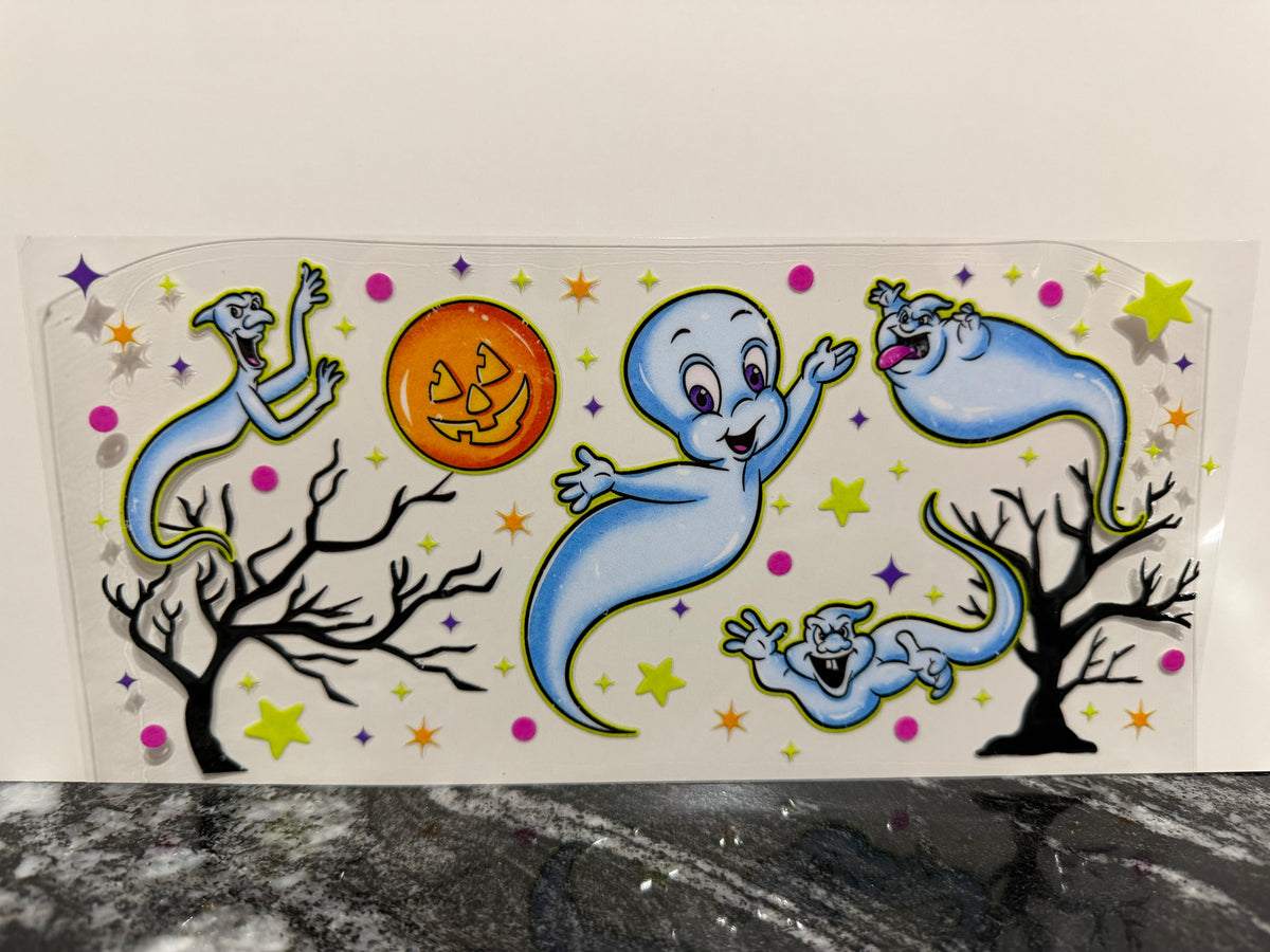 Scary ghost | 16oz UV DTF wrap
