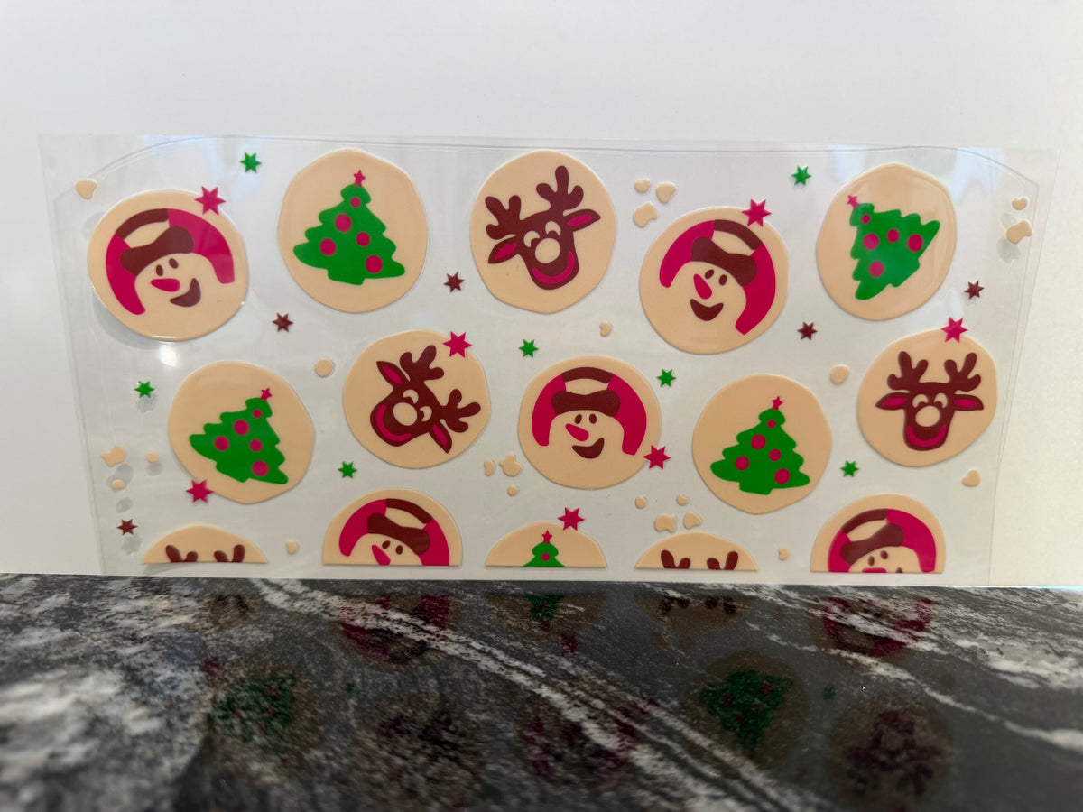 Christmas sugar cookies | 16oz UV DTF wrap