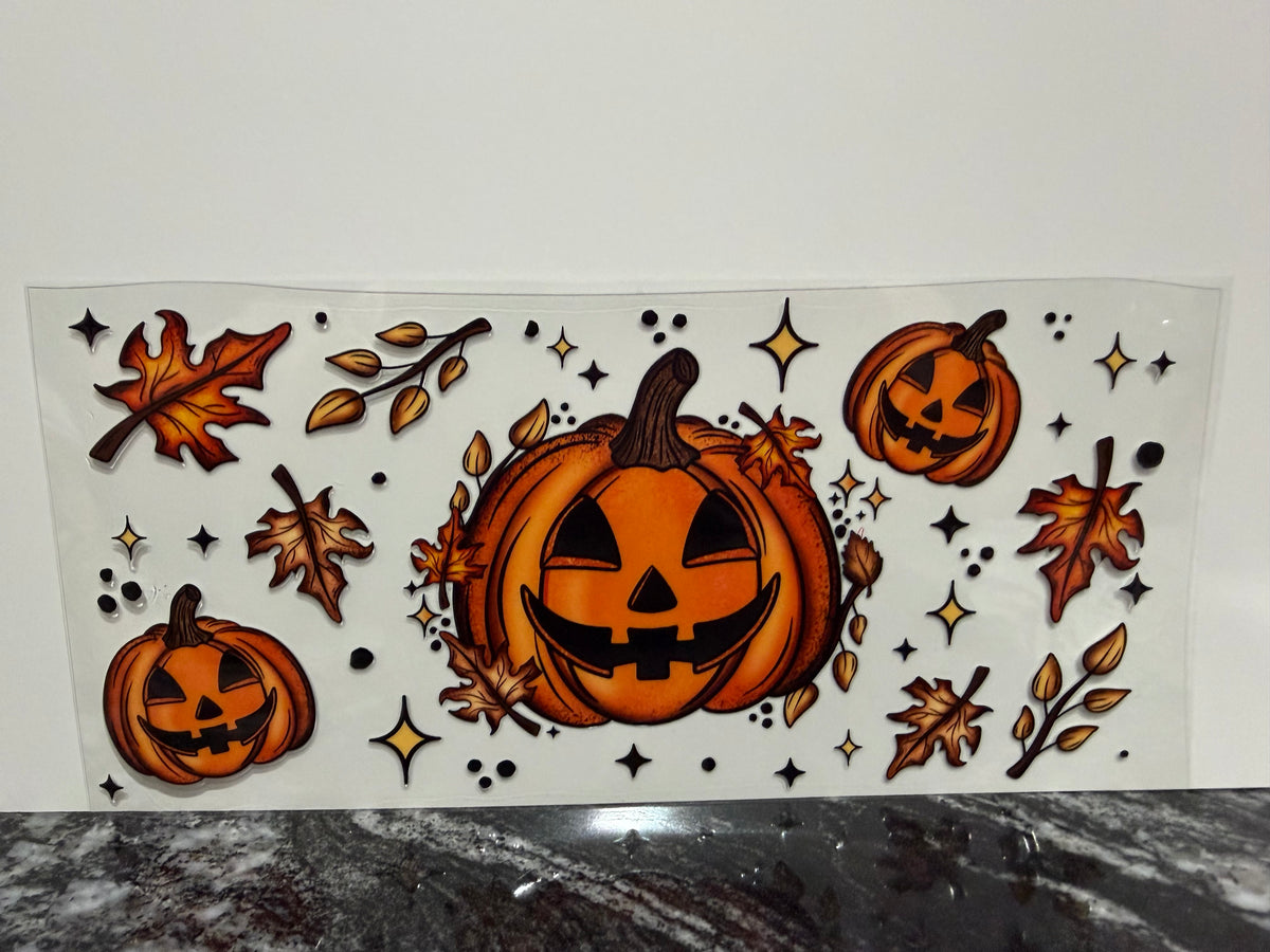 Fall pumpkins | 16oz UV DTF wrap