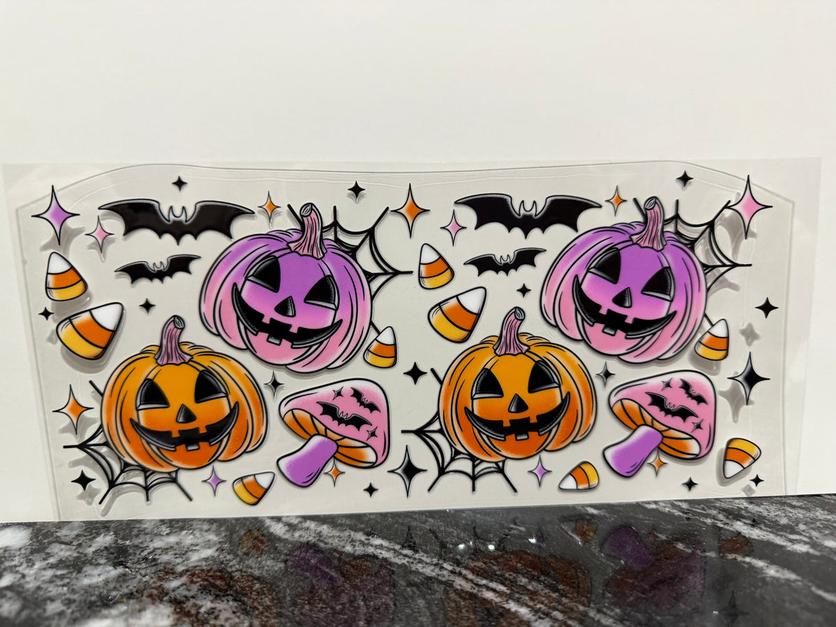 Ombré pumpkins | 16oz UV DTF wrap