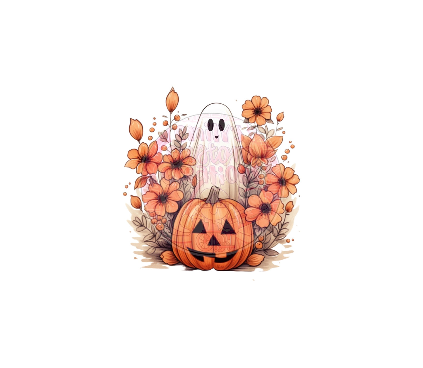 Pumpkin ghost | 20oz tumbler wrap | DIGITAL DOWNLOAD
