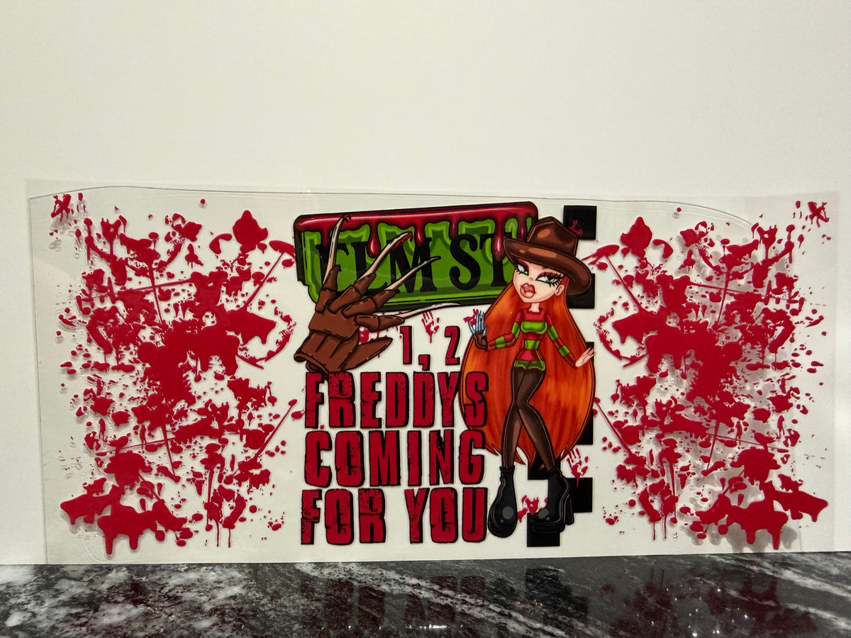 Scary doll | 16oz UV DTF wrap