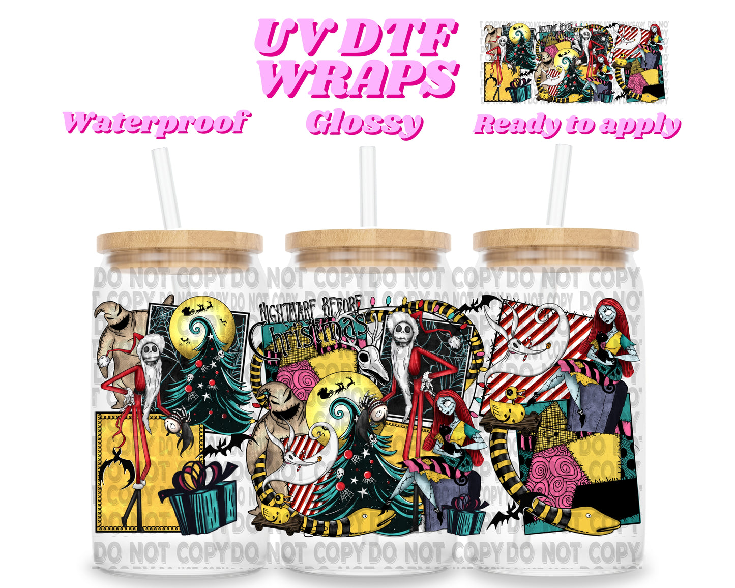 NMBC | UV DTF glass can wrap