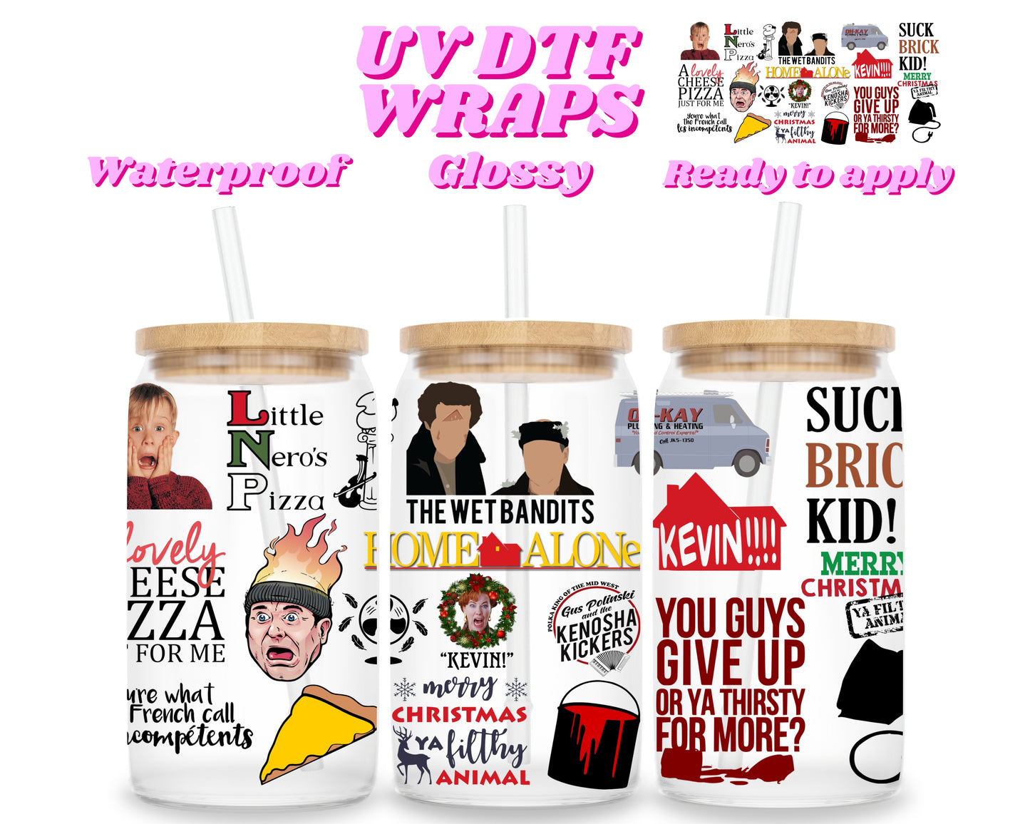 Home | UV DTF glass can wrap