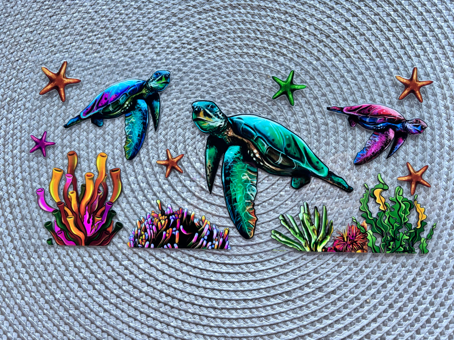 Turtle | UV DTF glass can wrap