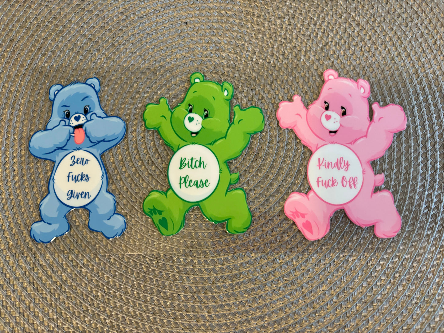 Swear bear 2 | UV DTF 16oz glass can wrap