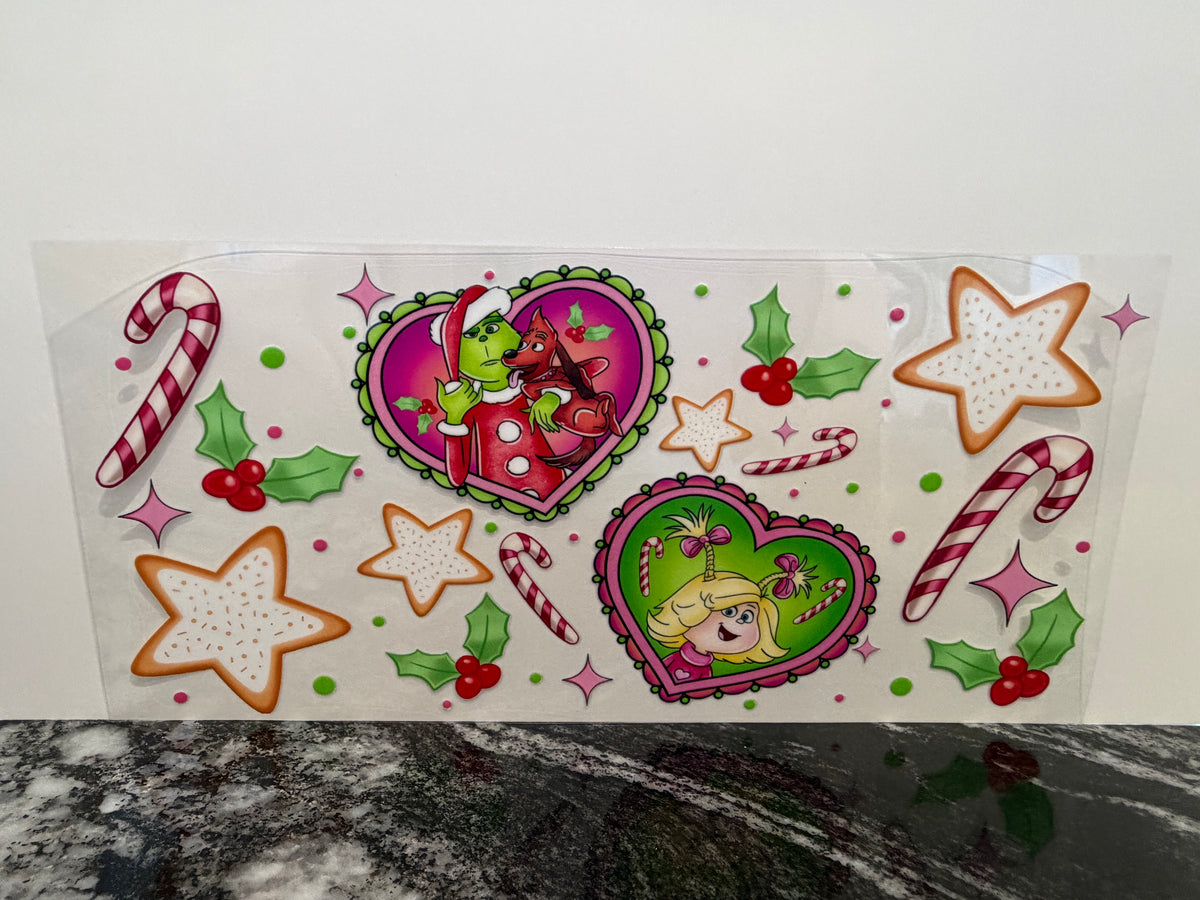 Pink green man | 16oz UV DTF wrap
