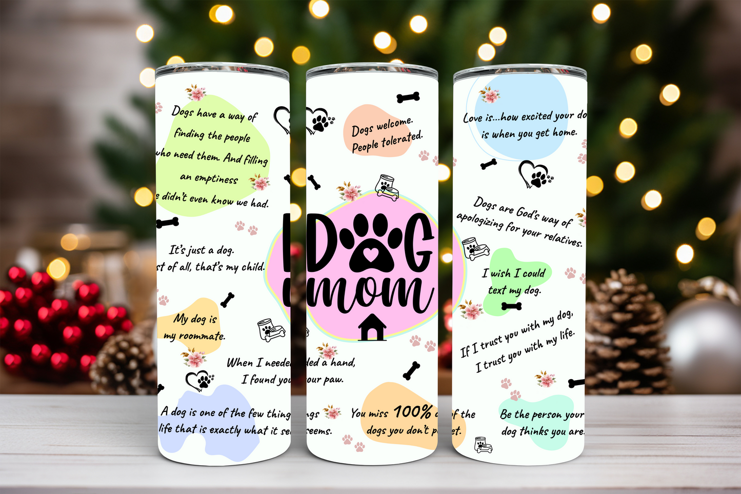 Dog mom 20oz tumbler