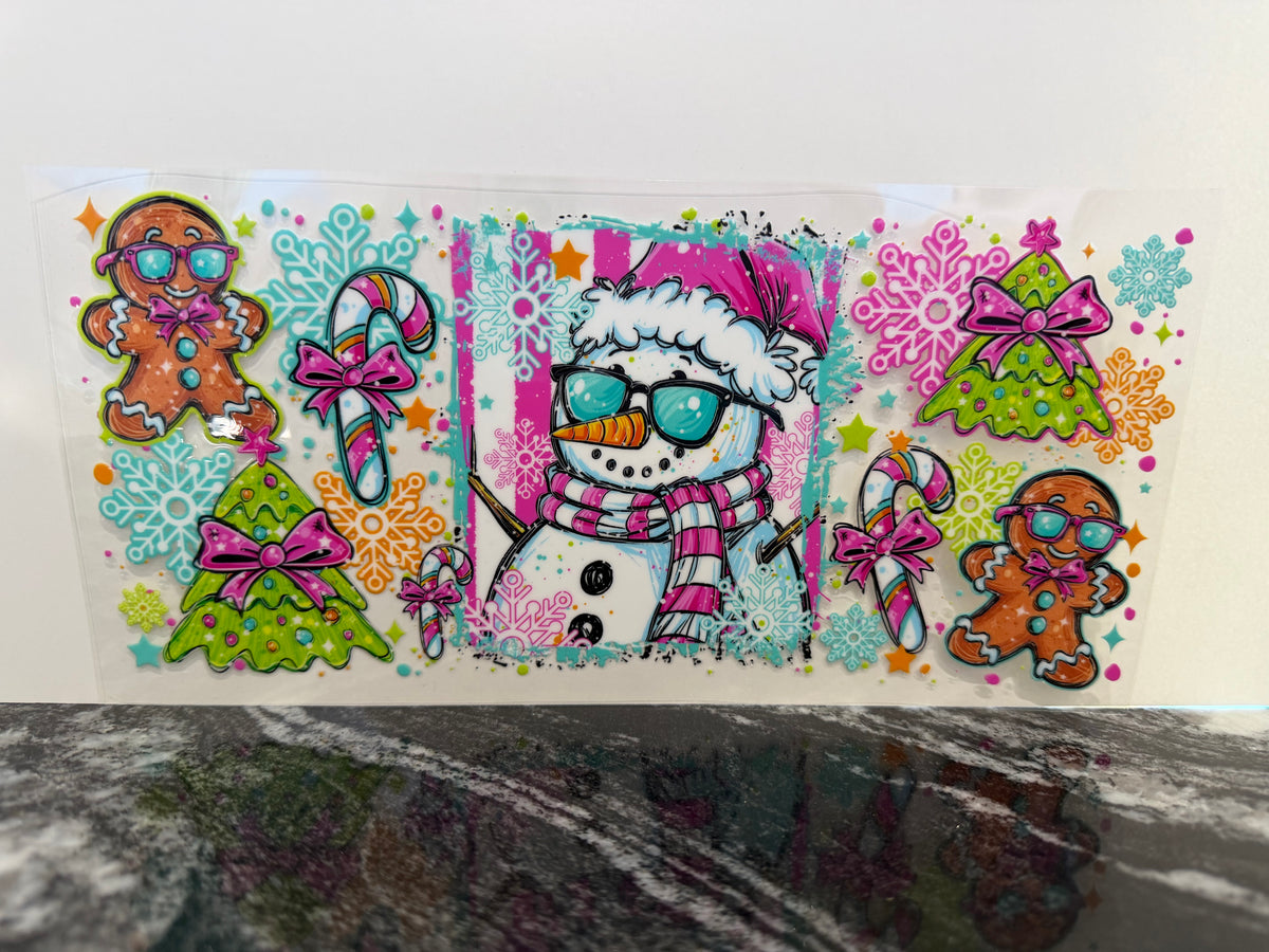 Snowman | 16oz UV DTF wrap