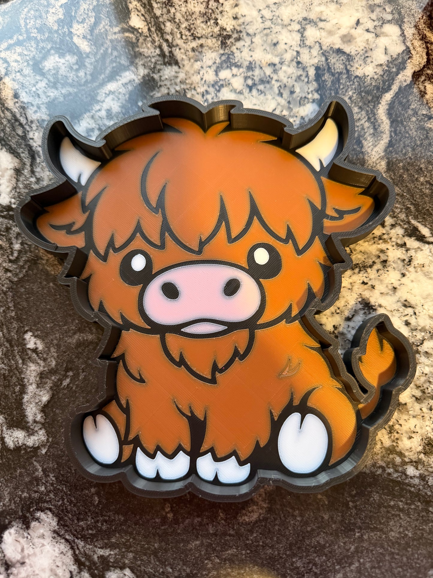 Highland cow trinket tray