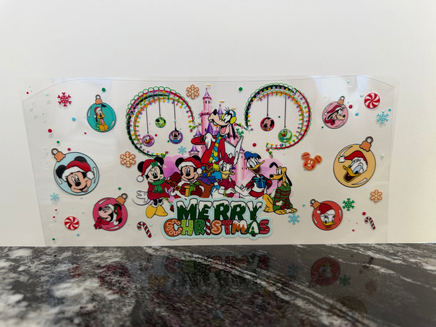 Magical Mouse Christmas | 16oz UV DTF wrap