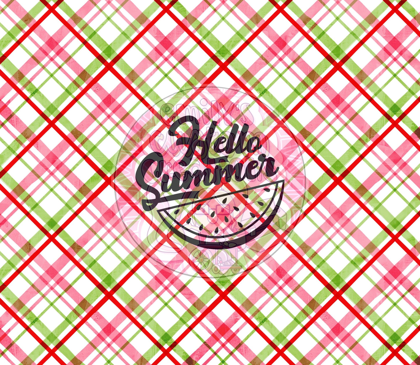 Hello summer watermelon | 20oz tumbler wrap