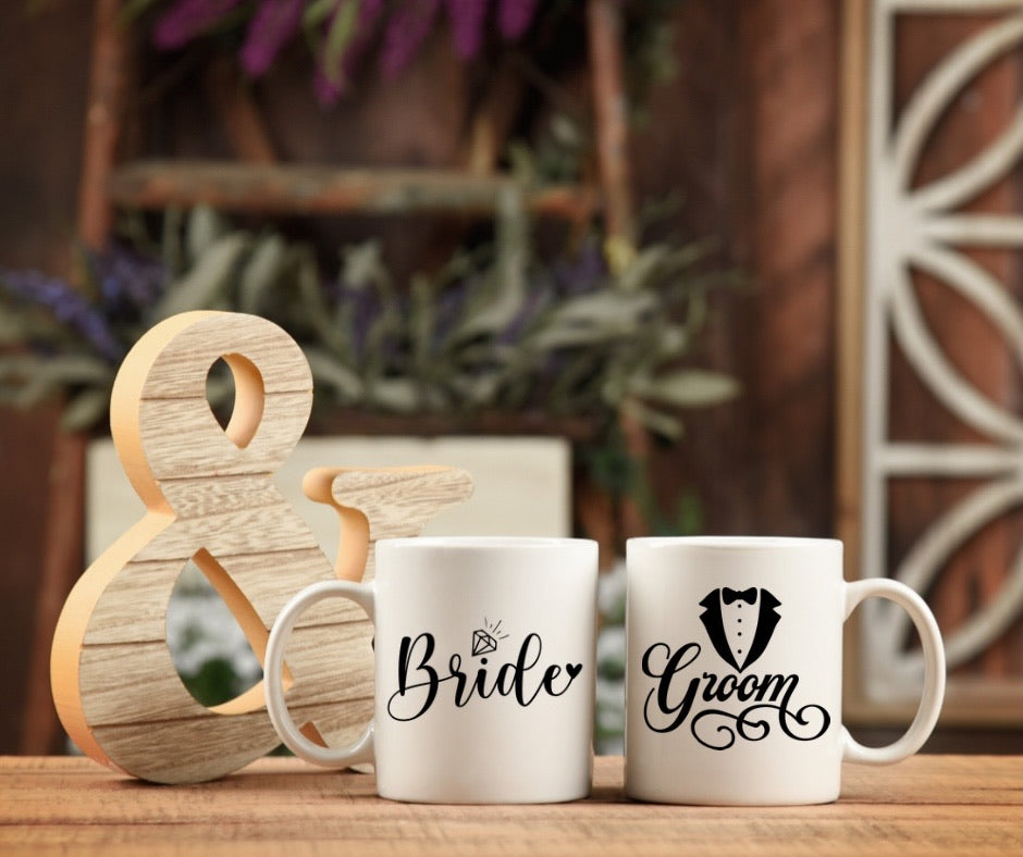 Bride & Groom mug set