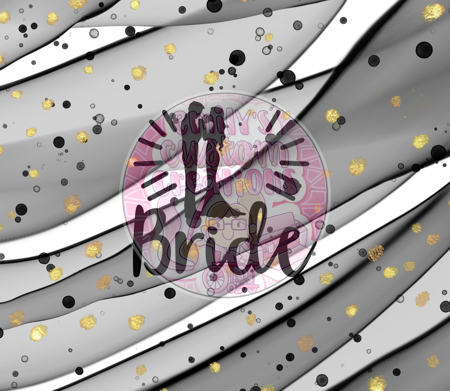 Bride black & gold edition | 20oz tumbler wrap
