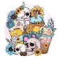 Coffee skulls | 16oz glass can wrap | DIGITAL DOWNLOAD
