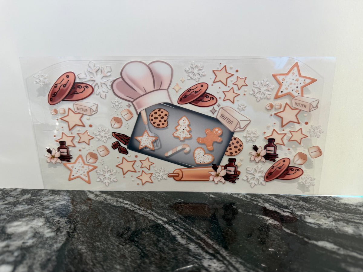 Christmas cookie baking | 16oz UV DTF wrap