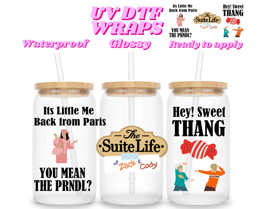 Suite life | UV DTF glass can wrap