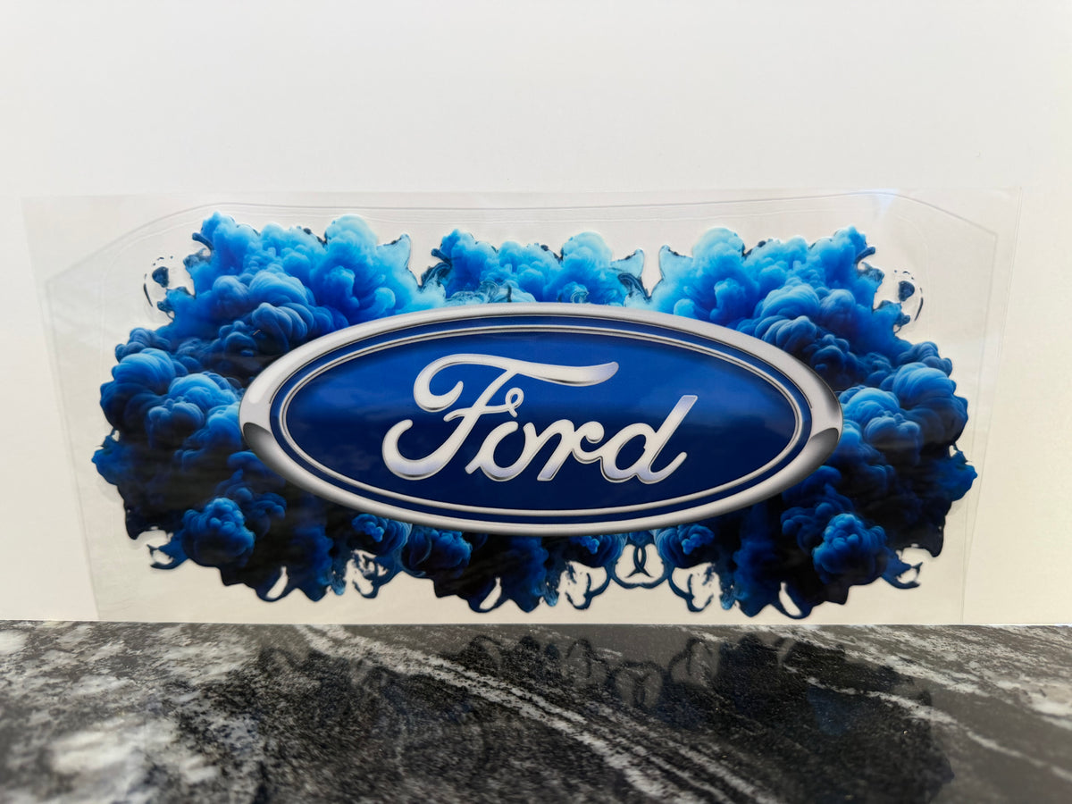 Blue car brand | 16oz UV DTF wrap