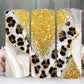 Gold fancy leopard 20oz tumbler