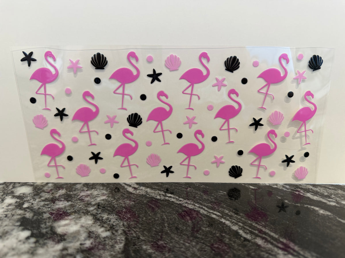 Flamingos | 16oz UV DTF wrap