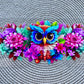 3D owl | UV DTF glass can wrap
