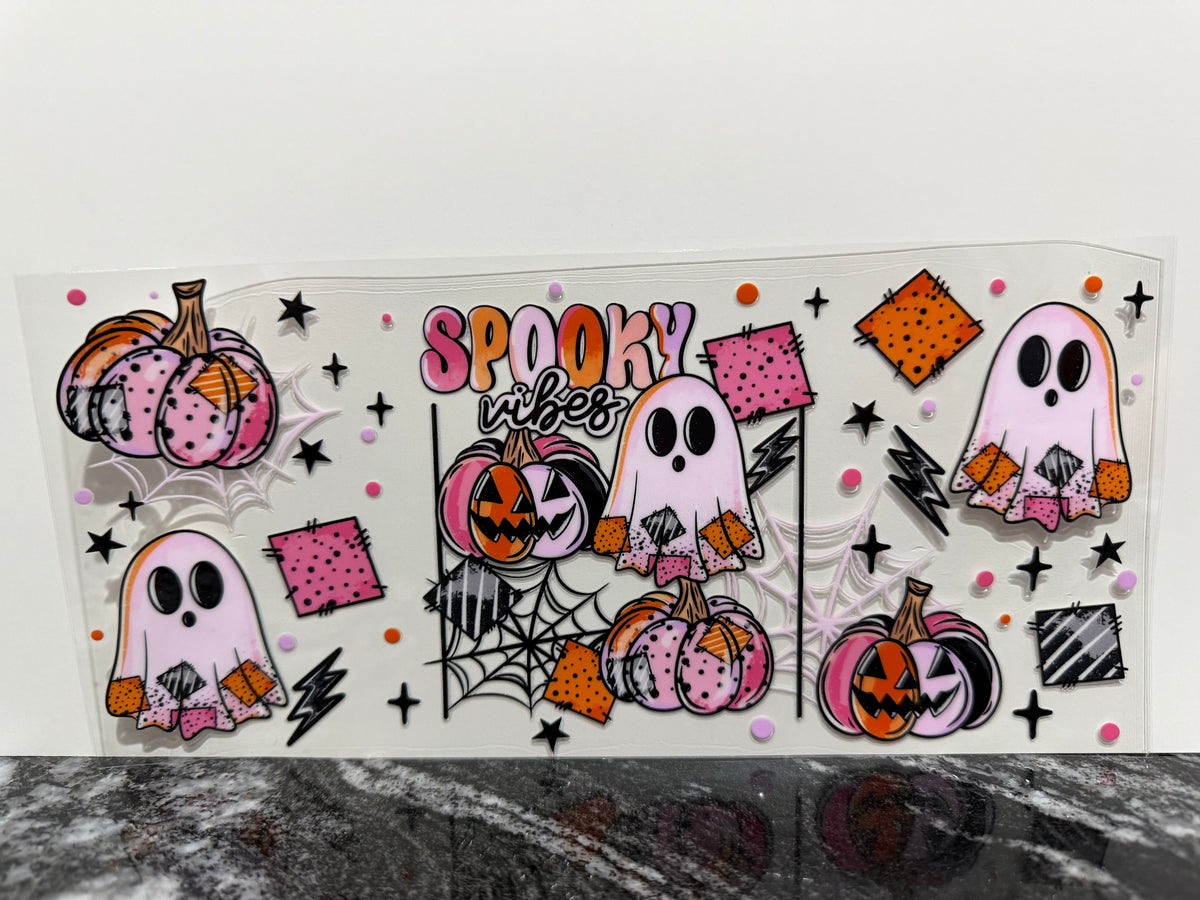 Pink spooky vibes | 16oz UV DTF wrap