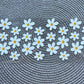 White daisies | UV DTF glass can wrap
