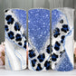 Blue fancy leopard 20oz tumbler