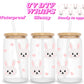 Bunnies | UV DTF glass can wrap