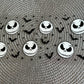 Skeleton & bats | UV DTF 16oz glass can wrap