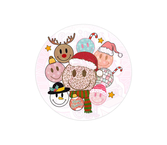 Christmas smiley faces | 20oz tumbler wrap | DIGITAL DOWNLOAD