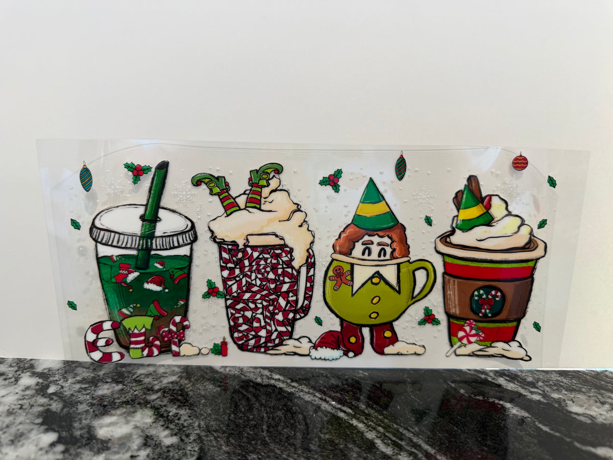 Elf coffee | 16oz UV DTF wrap
