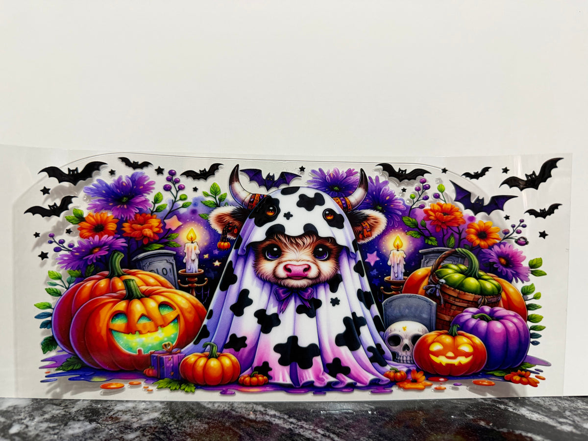 Ghost cow | 16oz UV DTF wrap