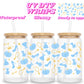 Blue princess | UV DTF glass can wrap