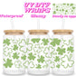 Shamrocks | UV DTF glass can wrap