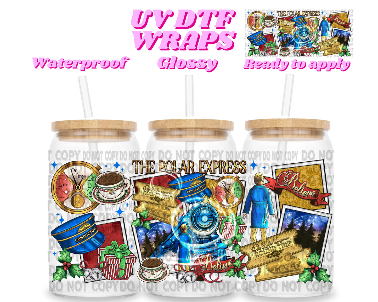 Polar | UV DTF glass can wrap