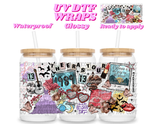 Eras | UV DTF glass can wrap