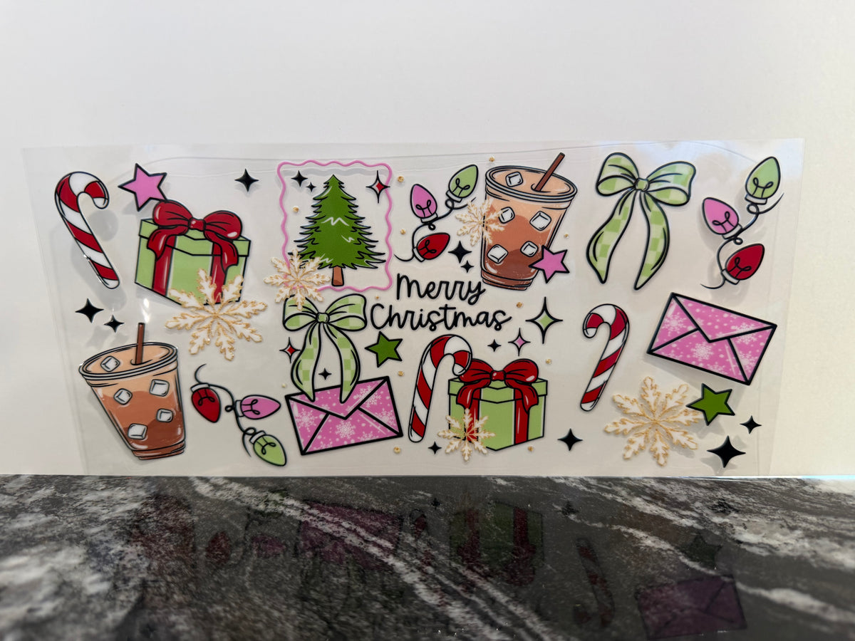 Merry Christmas | 16oz UV DTF wrap