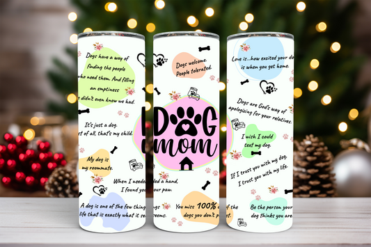 Dog mom 20oz tumbler