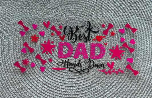 Best dad ever | UV DTF glass can wrap
