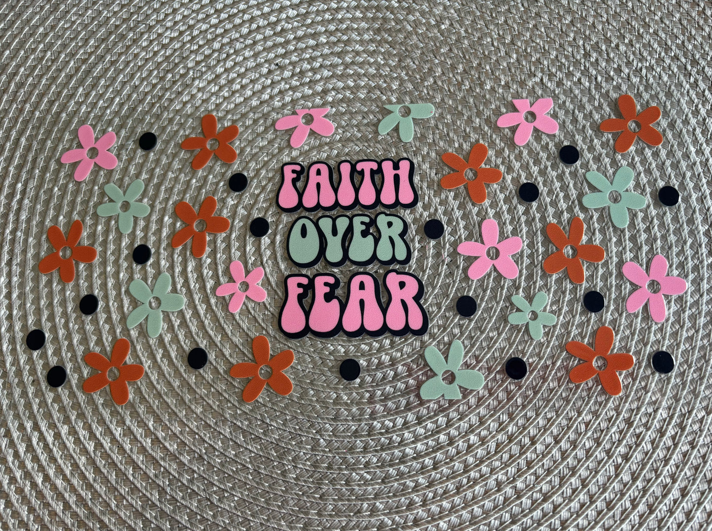 Faith over fear | UV DTF 16oz glass can wrap