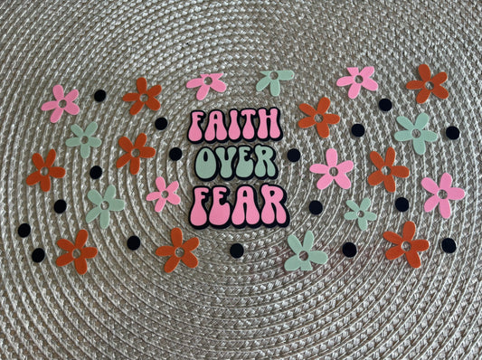 Faith over fear | UV DTF 16oz glass can wrap