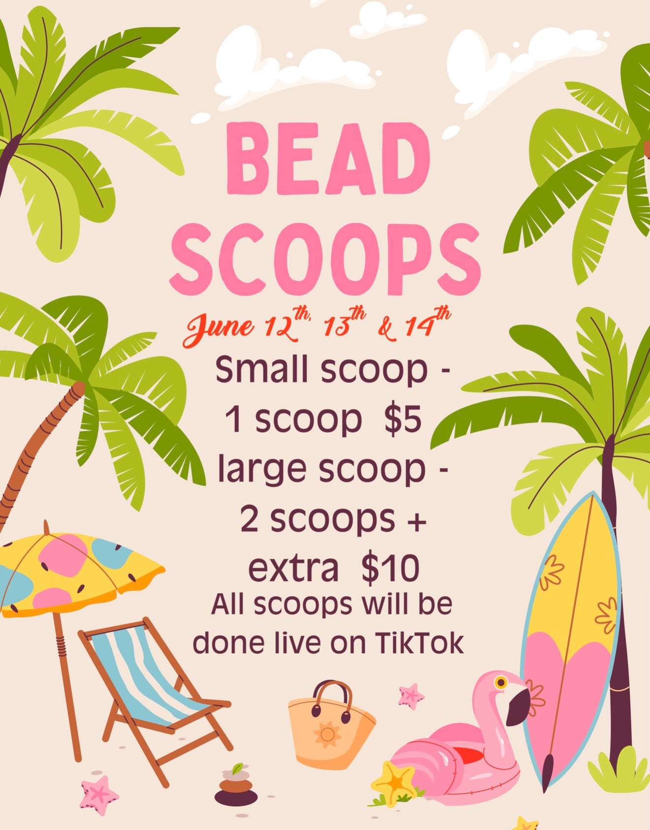 Bead scoops