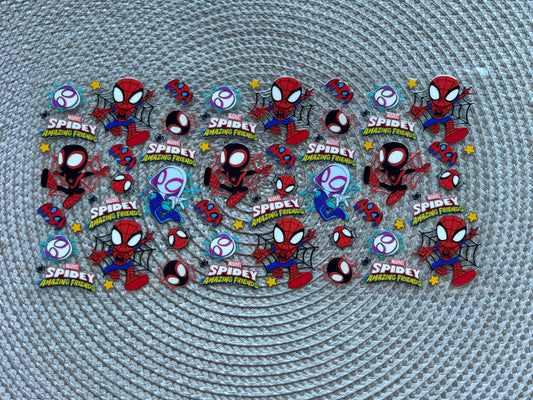 Spider | UV DTF glass can wrap