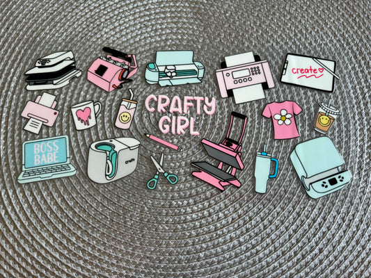 Crafty girl | UV DTF 16oz glass can wrap