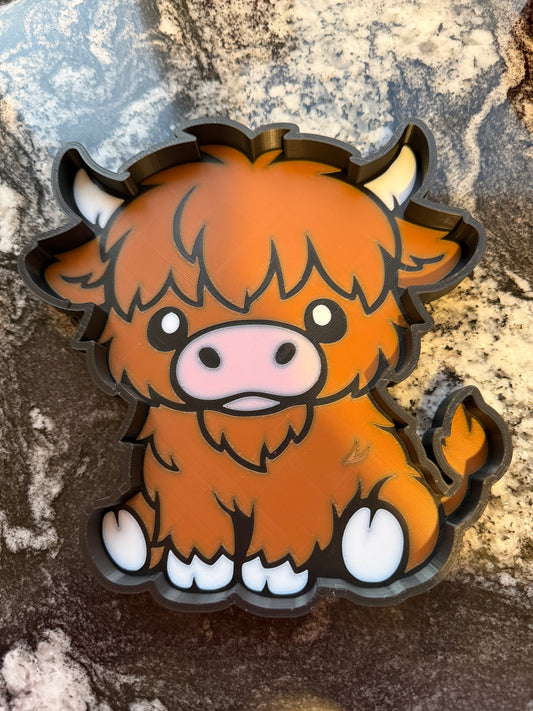 Highland cow trinket tray